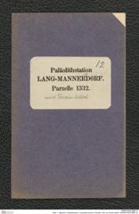 Seite 1, Tagebuch "Paläolithstation | Lang-Mannersdorf | Parzelle 1332 und Terrain östlich" (NHMW-PRAE-BBB-12)